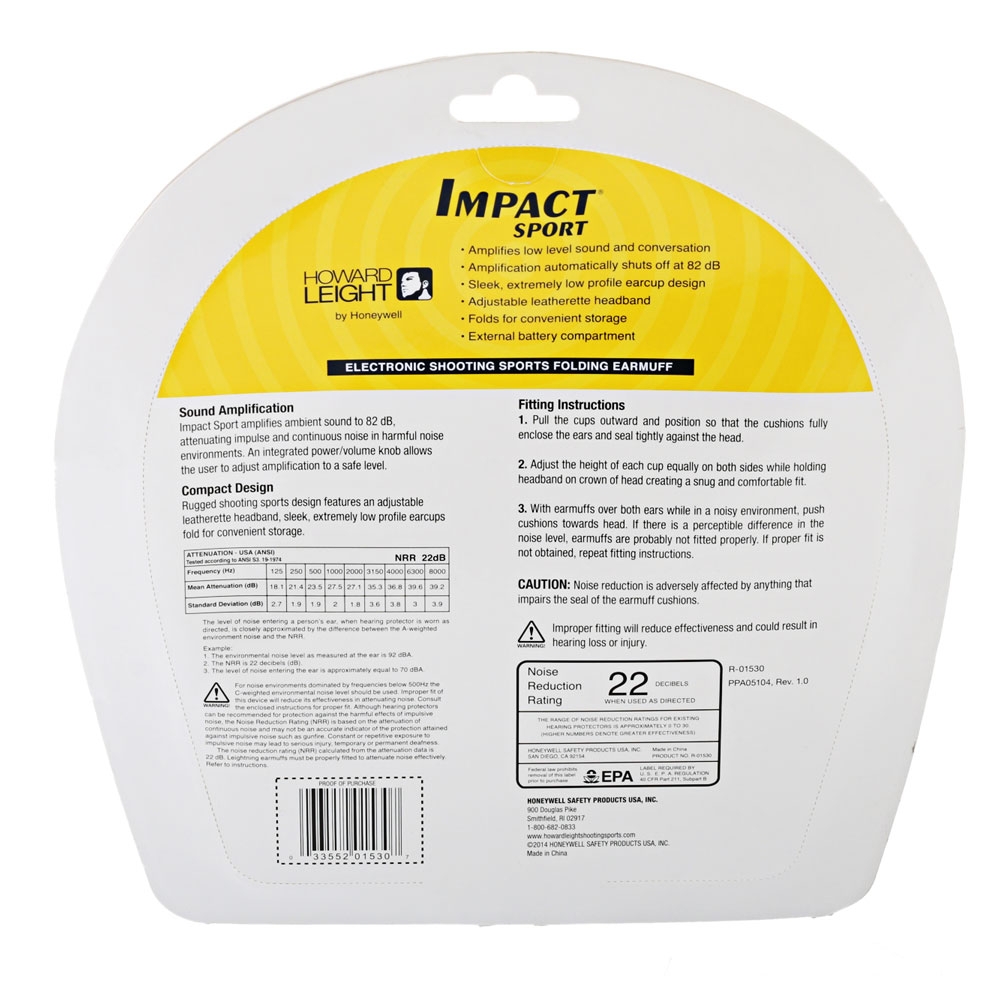 Howard Leight Impact Sport Earmuffs - Camo