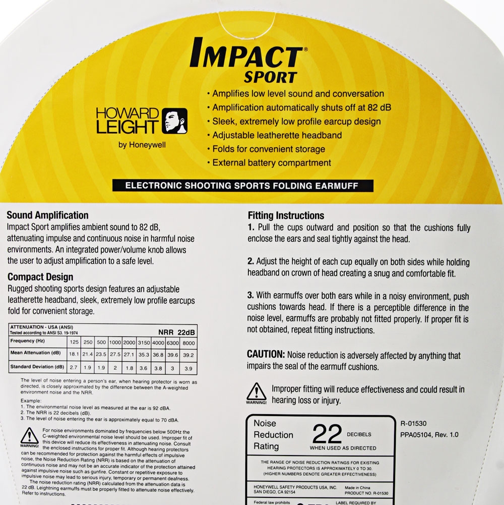 Howard Leight Impact Sport Earmuffs - Camo