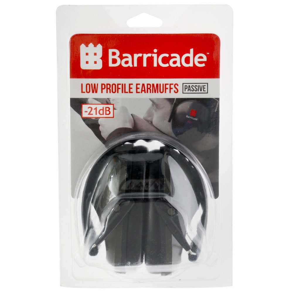 Barricade Low Profile Passive Earmuffs -21dB