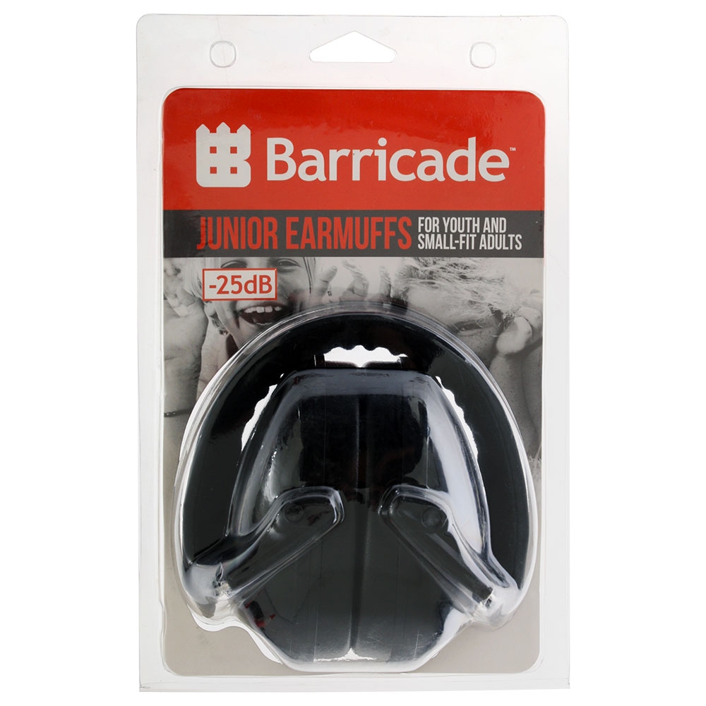 Barricade Junior Earmuffs Black -25dB