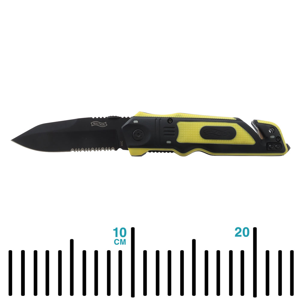 Walther Pro Knife Rescue 95mm Blade Yellow