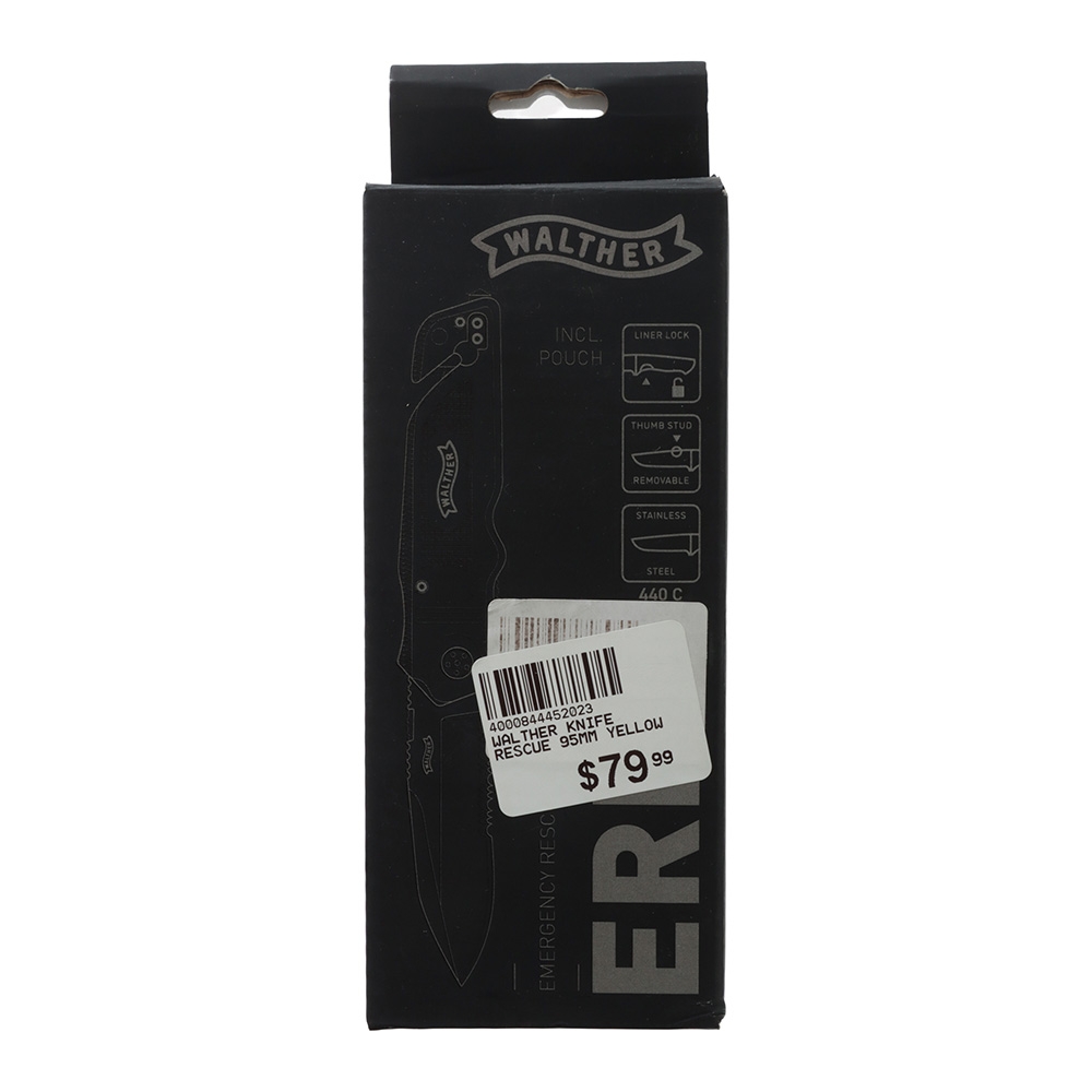 Walther Pro Knife Rescue 95mm Blade Yellow