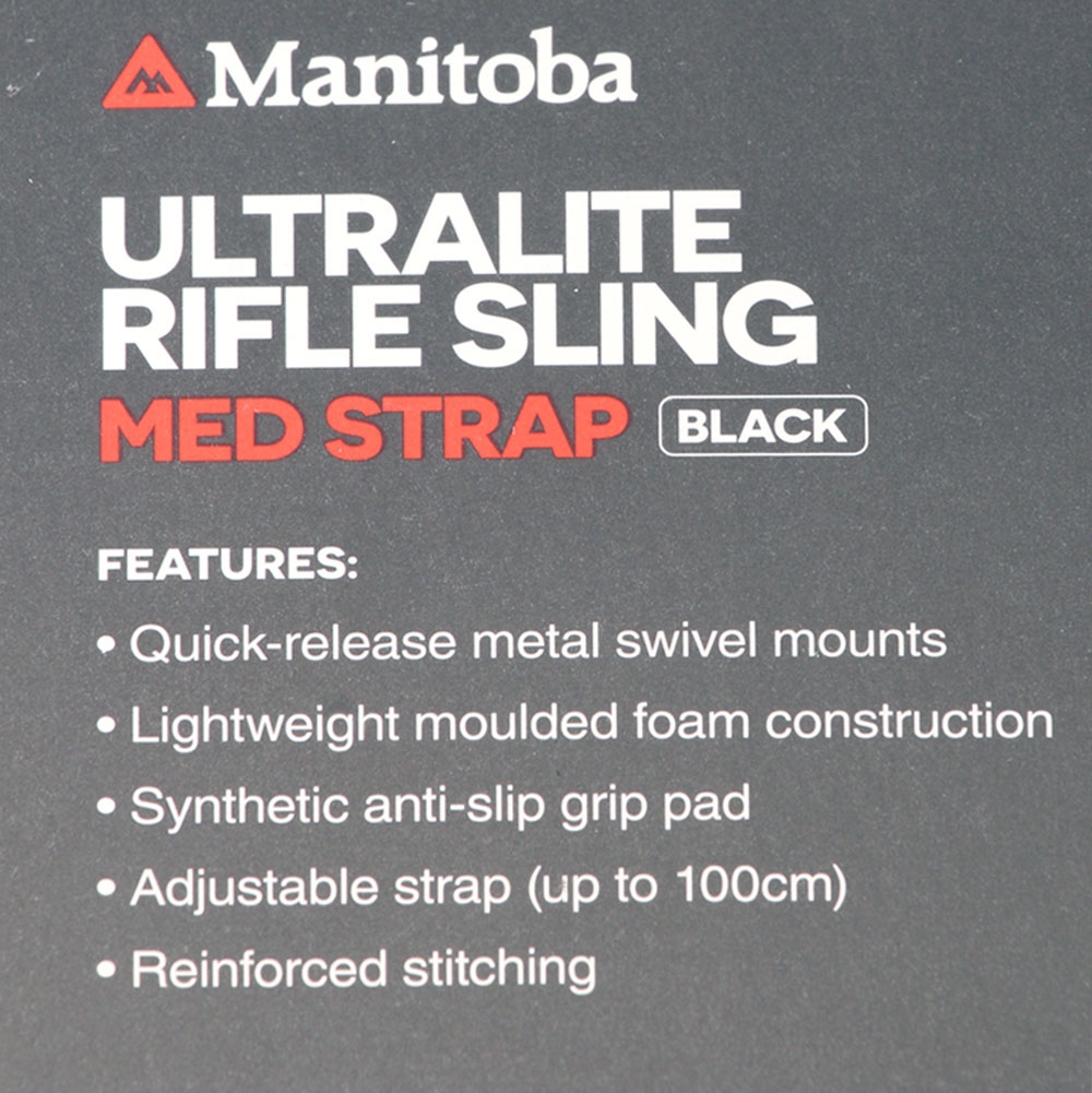 Manitoba Ultralite Rifle Sling; Medium - Black