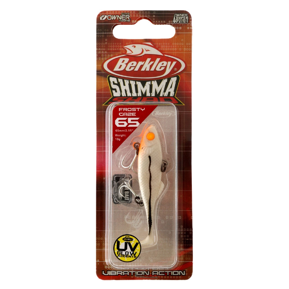 Berkley Shimma Shad Vibe Soft Bait Lure 65mm 10g Frosty Gaze