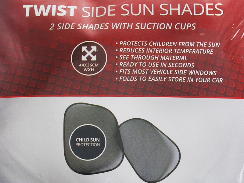 Wildcat Twist Side Sun Shades with Suction Cups Pair