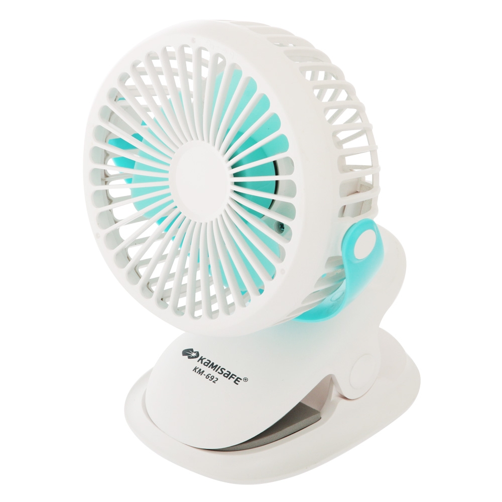 Clip-On Mini USB Desk Fan White 3W