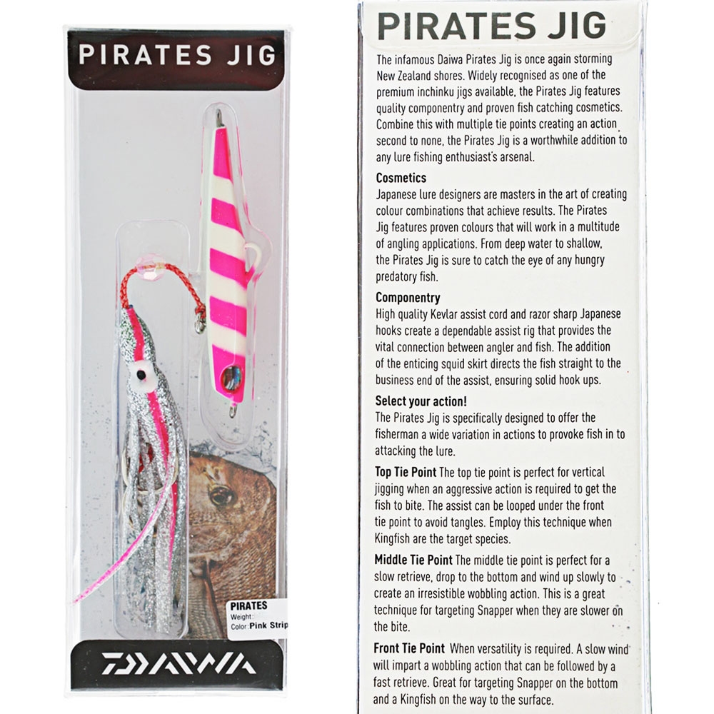 Daiwa Pirates Inchiku Jig Pink Stripe 120g