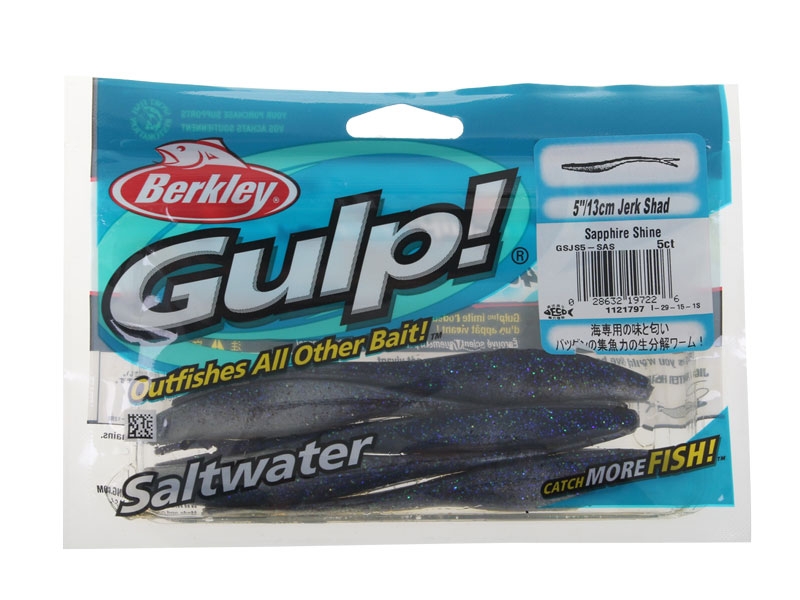 Berkley Gulp Jerk Shad Soft Bait 13cm Sapphire Shine