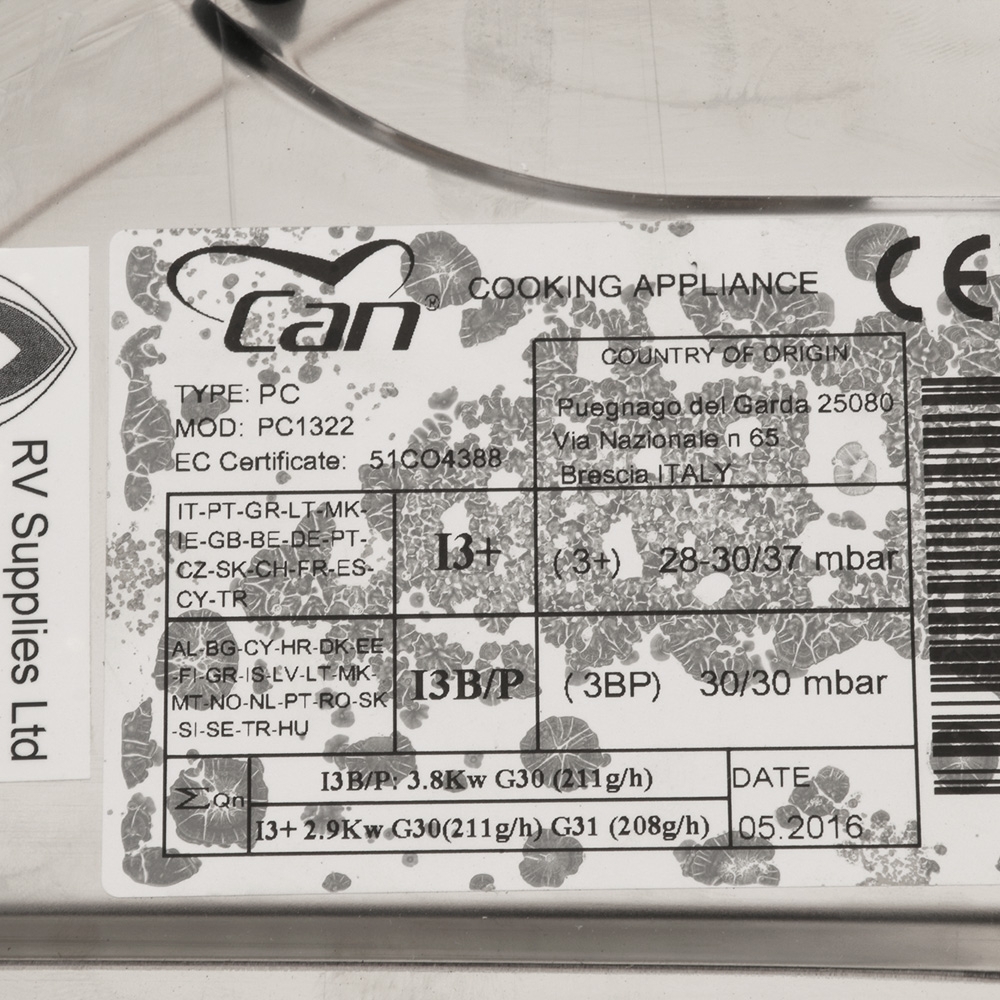 CAN 2 Burner Hob Stainless Steel Marine