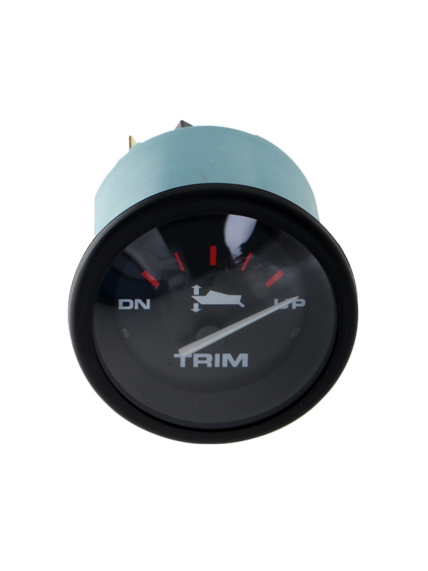 Veethree Instruments Black Amega Trim Gauge - Mercury/Mariner/Cobra/Volvo DP and SX/Yamaha O/B 2001