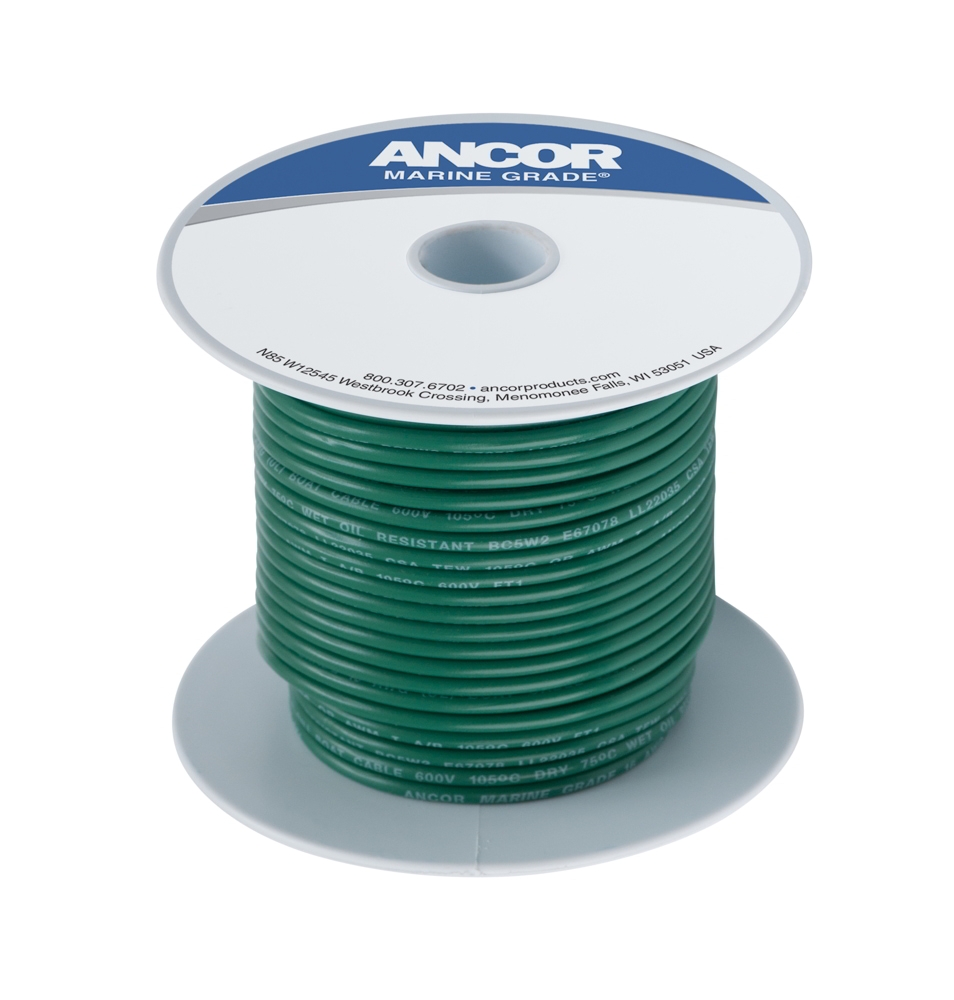 ANCOR Tinned Copper Wire 6 AWG 13sq mm Green 500ft