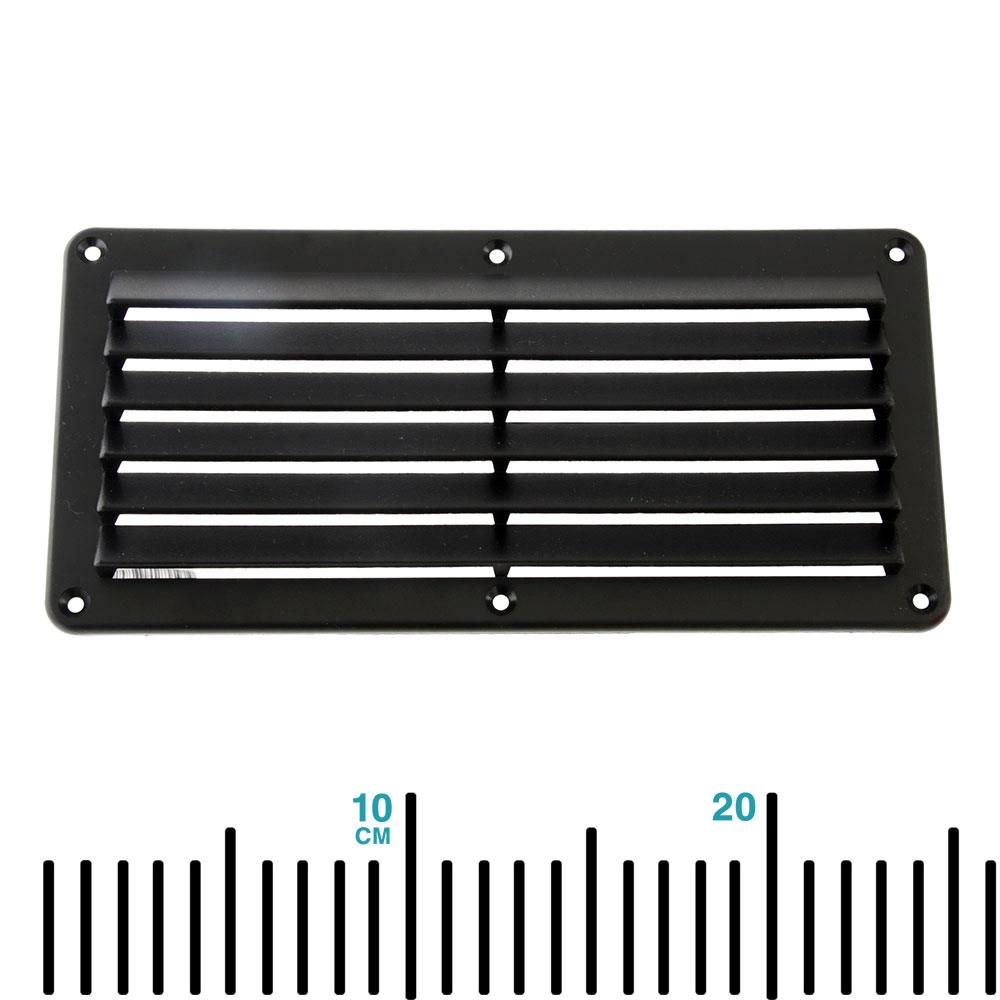 Abs Louvre Vent 261 x 125mm Black