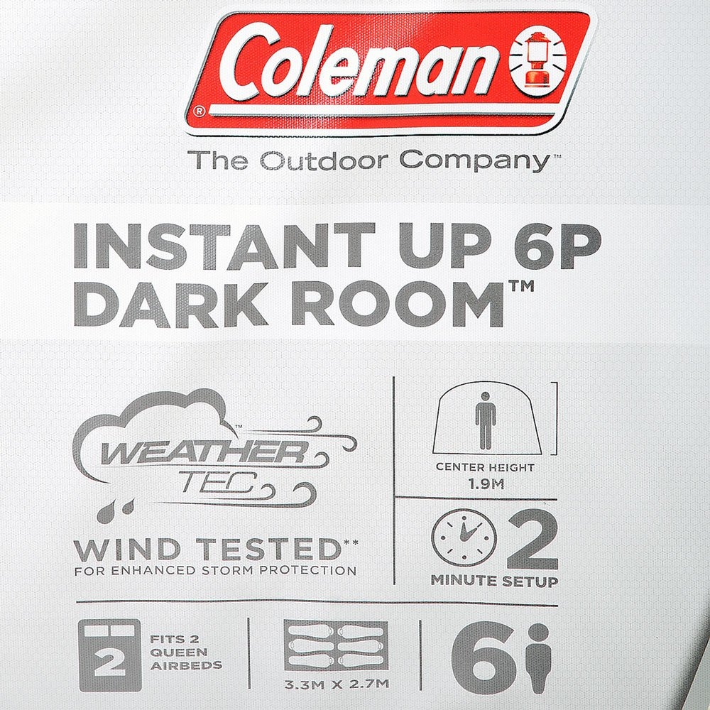 Coleman Instant Up Silver Dark Room 6 Person Tent