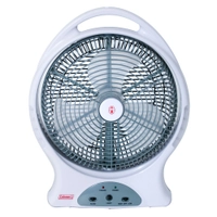 Coleman Rechargeable Fan with LED Light 12in Thumbnail Coleman Rechargeable Fan with LED Light 12in
