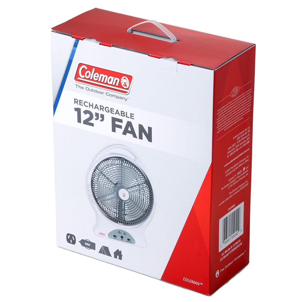 coleman 12 rechargeable fan
