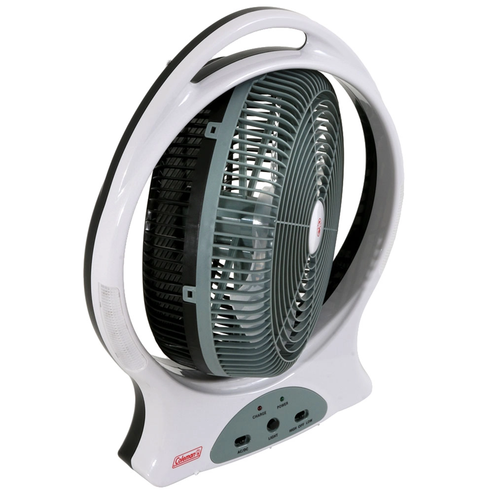 Coleman Rechargeable Fan with LED Light 12in Coleman Rechargeable Fan with LED Light 12in