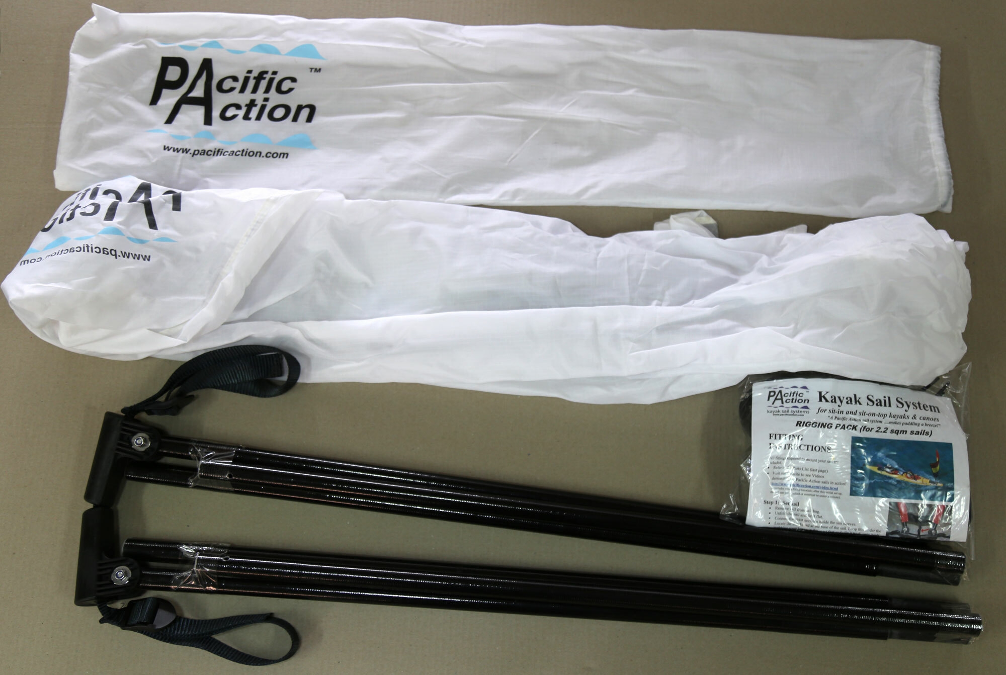 Pacific Action Kayak Sail System 2.2sqm White/Clear