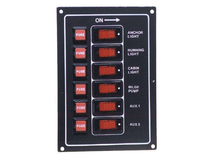 BLA Vertical Illuminated 6 Switch Panel