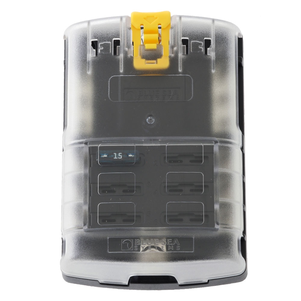 Blue Sea ST Blade Fuse Block - 6 Circuits with Negative Bus and Cover