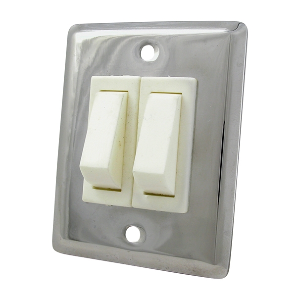 BLA Light Switch - Stainless Steel Double