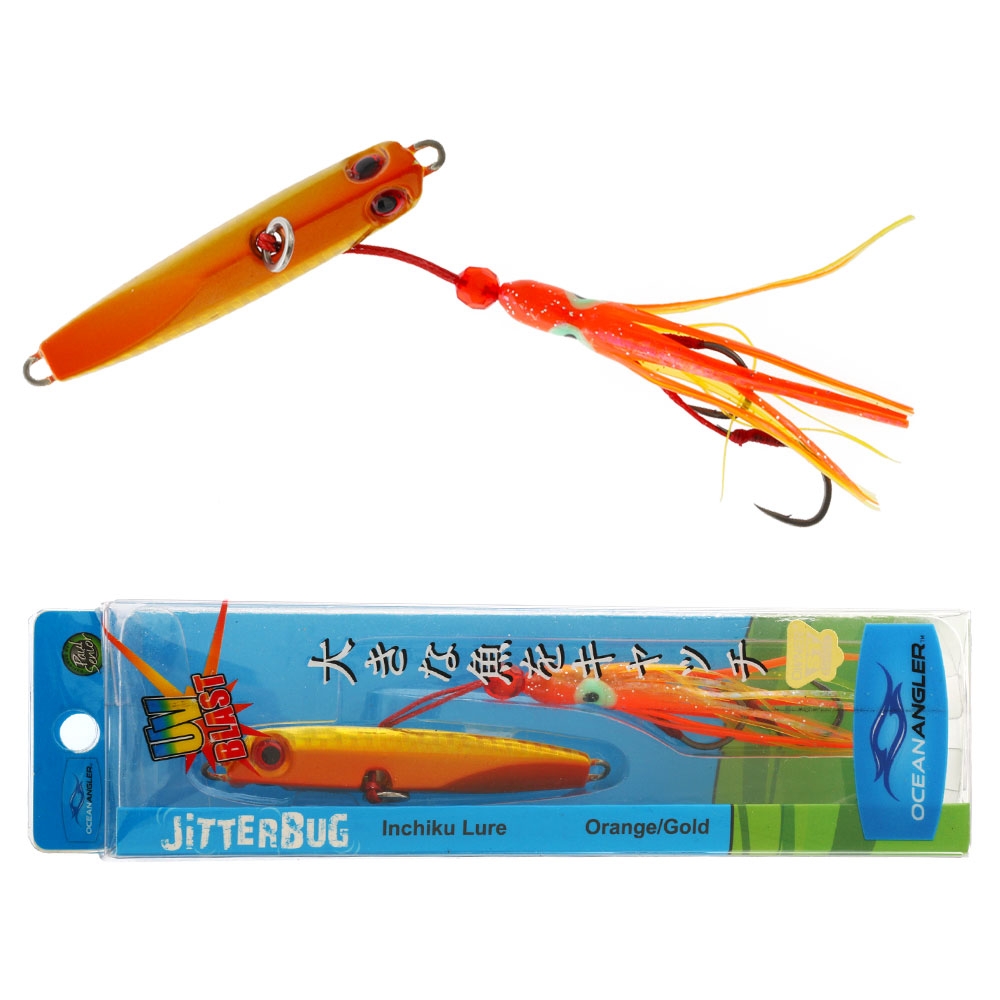 Ocean Angler Jitterbug Inchiku Lure 40g Orange Gold