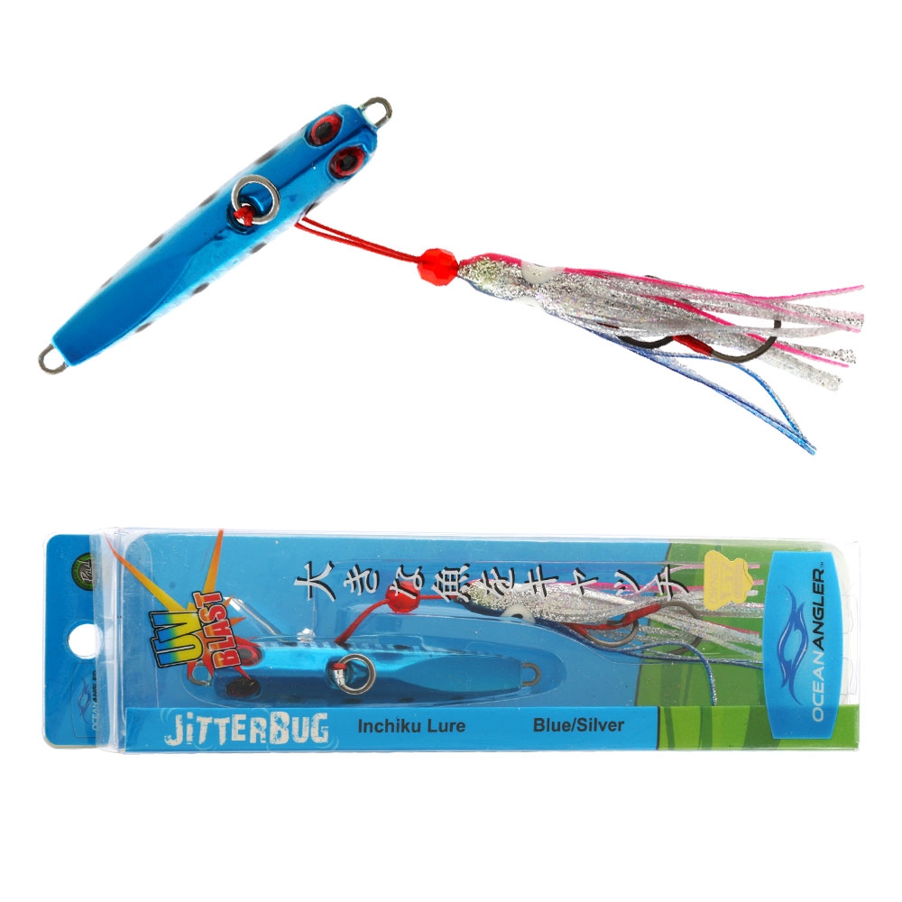 Ocean Angler Jitterbug Inchiku Lure 40g Blue Silver