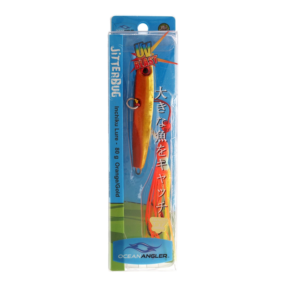 Ocean Angler Jitterbug Inchiku Lure 80g Orange Gold