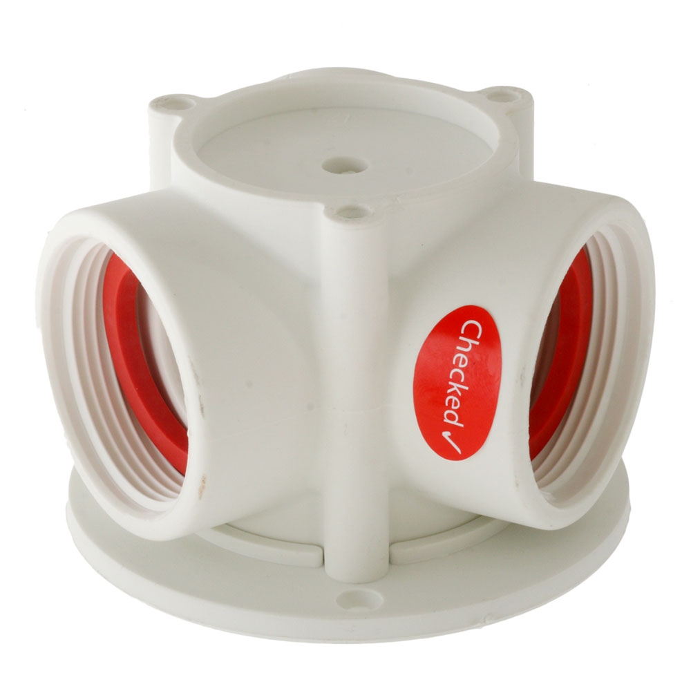 TruDesign AquaValve 3-Way Connector 72mm White