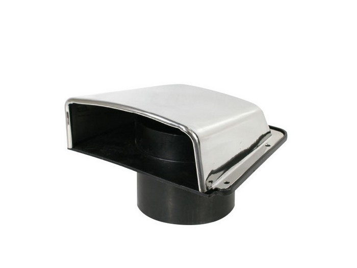Marine Town Vent Cowl S/S C/W Tail T/S 75mm Hose