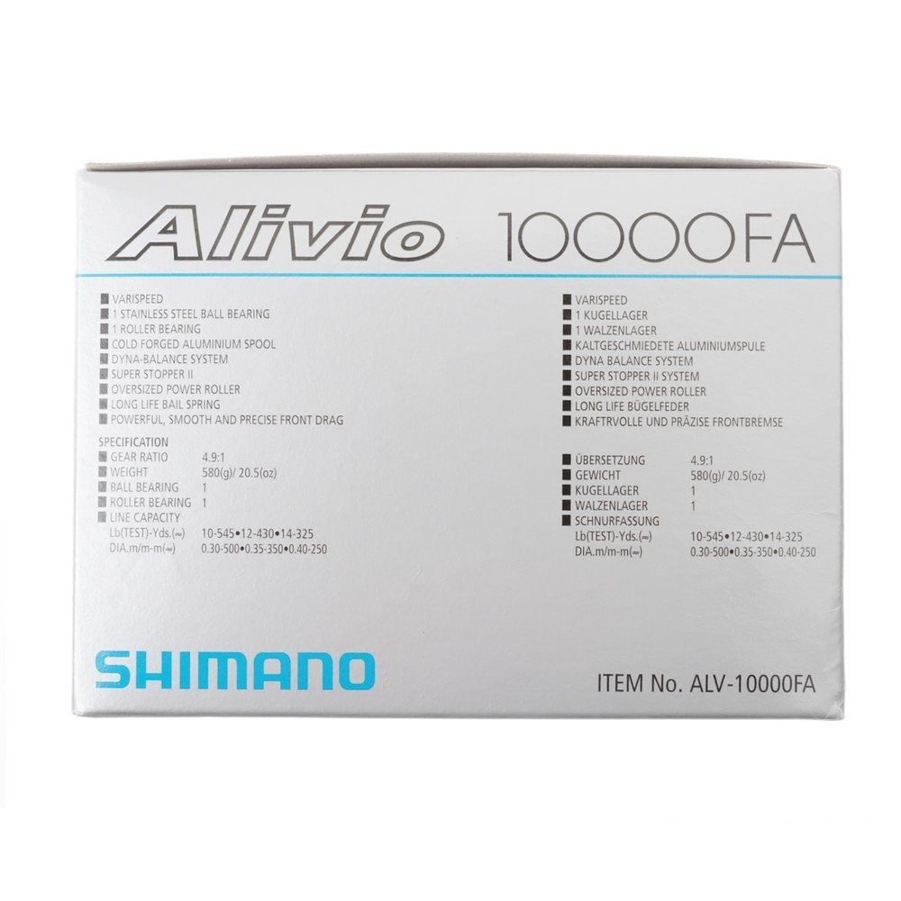 Shimano Alivio 10000FA Oxean Heavy Duty Boat Spin Combo 6ft 15-24kg 1pc