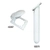 EMROWARE Slimline Flush Mount Rod Holder - Angled White