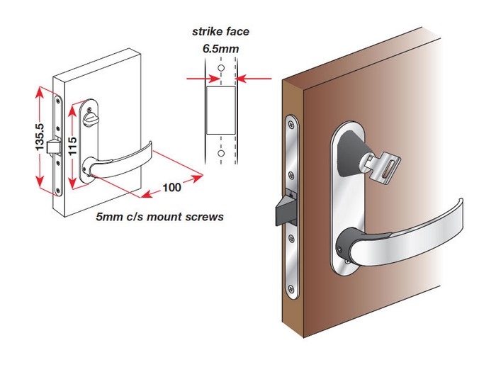 Southco Mobella Offshore Mortise Door Lock Sets