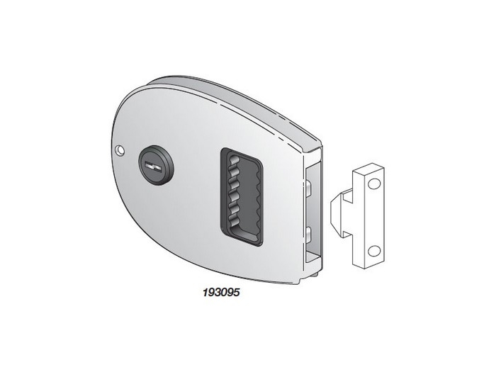 Southco Flush Sliding Or Bi-Fold Oval Lock - Stainless Steel