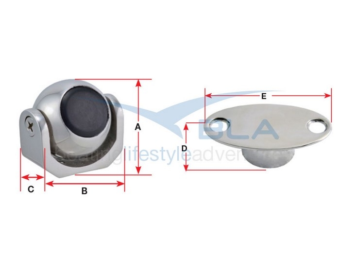 Marine Town Stainless Steel Magnetic Door Catch 34 x 36.5 x 18.5mm