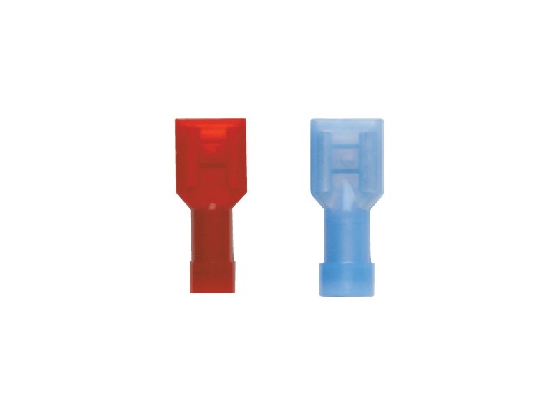 Transparent Pre-insulated External Spade Terminals - Blue 10 Pack