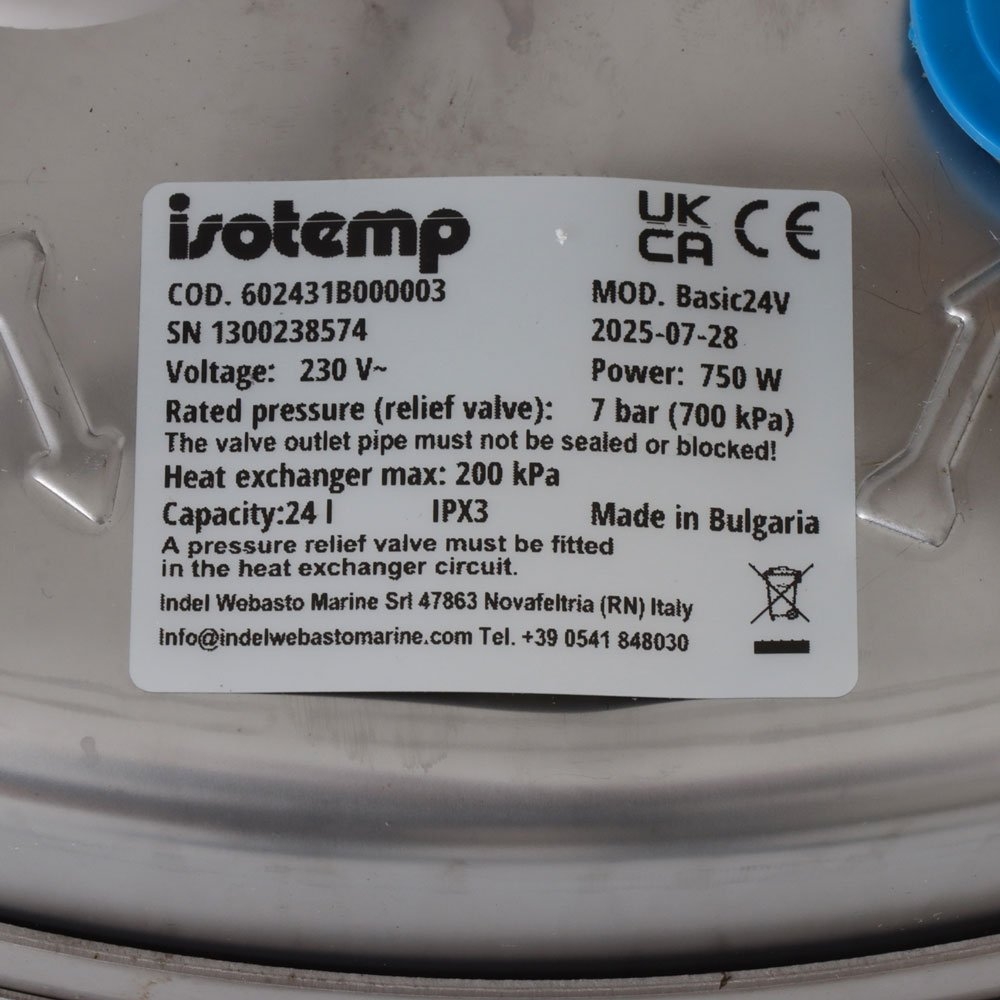 Isotemp Basic 24 Electric Water Heater with Mixing Valve 230V/750W 24L