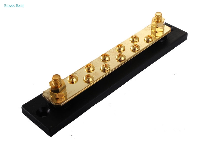 Brass Bus Bar Terminal Block 12 Way