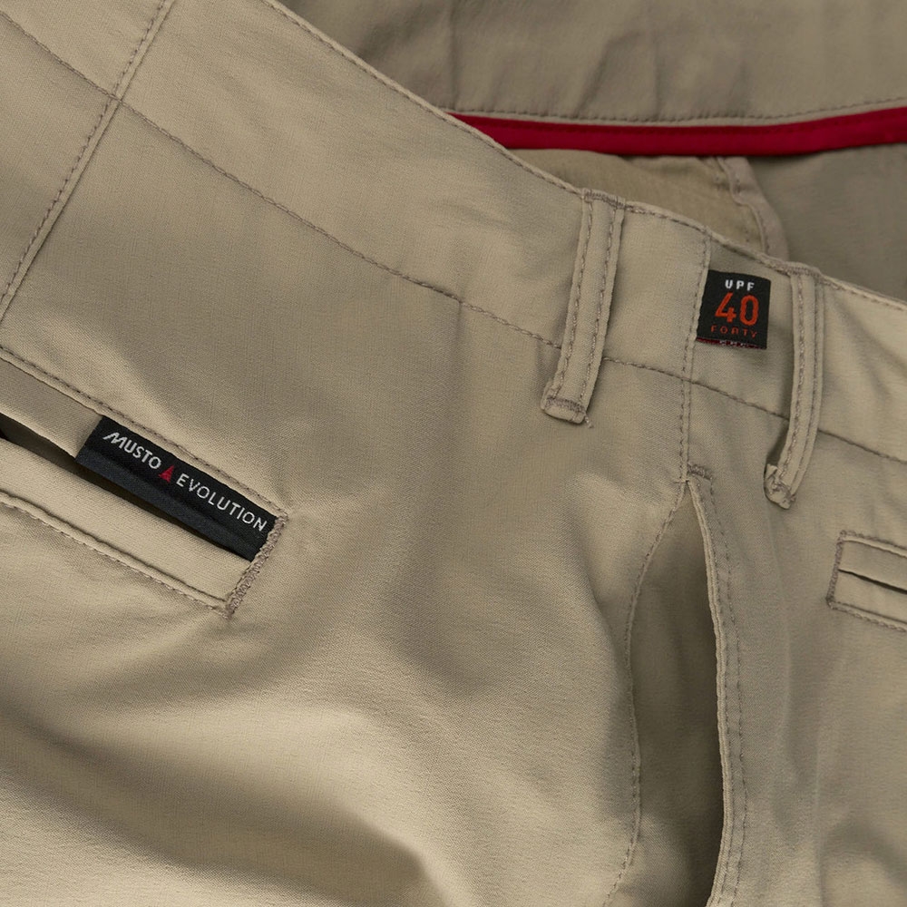 Musto Womens Rib UV Fast Dry Shorts Light Stone Size 14