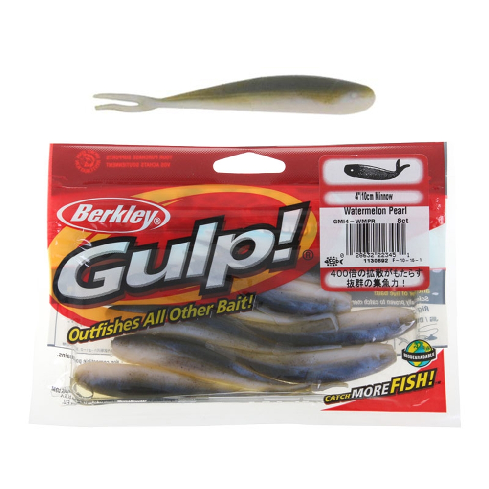 Berkley Gulp Minnow Soft Bait 10cm Watermelon Pearl