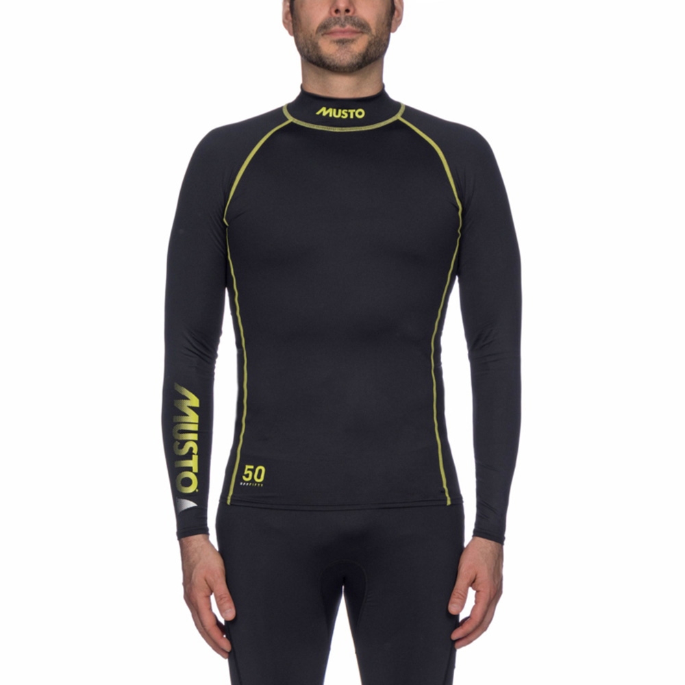 Musto Sunblock Long Sleeve Rash Vest Black L