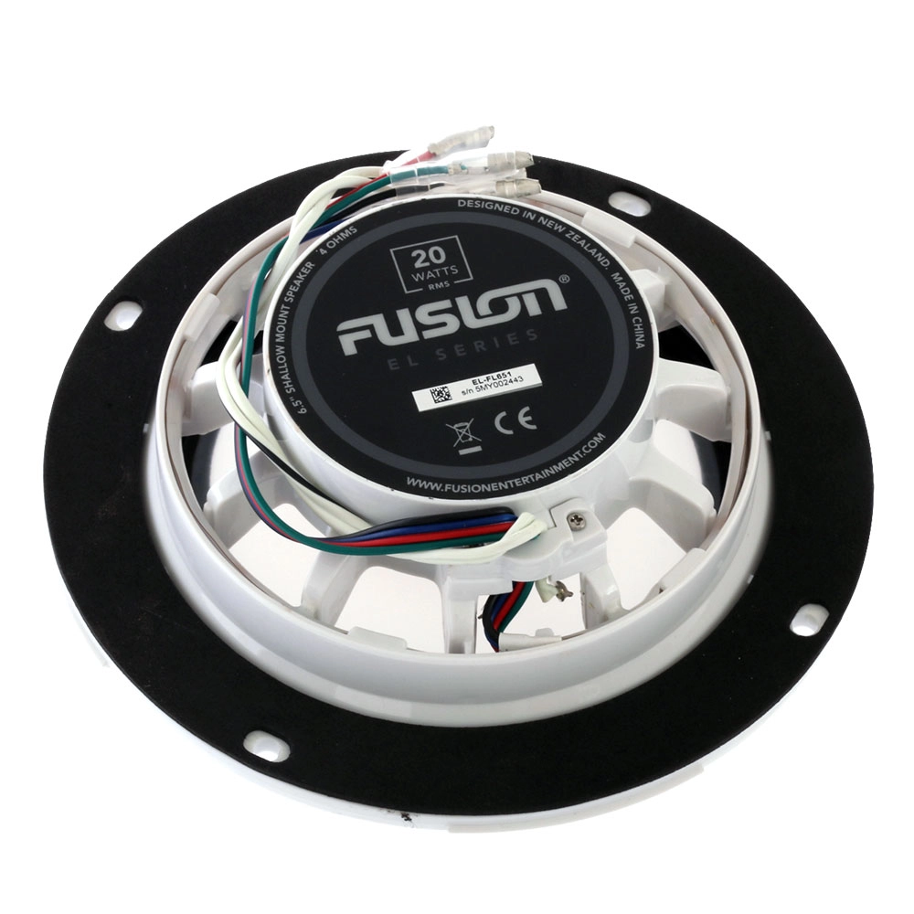 Fusion EL Series Shallow Mount Sport LED Speakers 6.5in 80W Fusion EL Series Shallow Mount Sport LED Speakers 6.5in 80W
