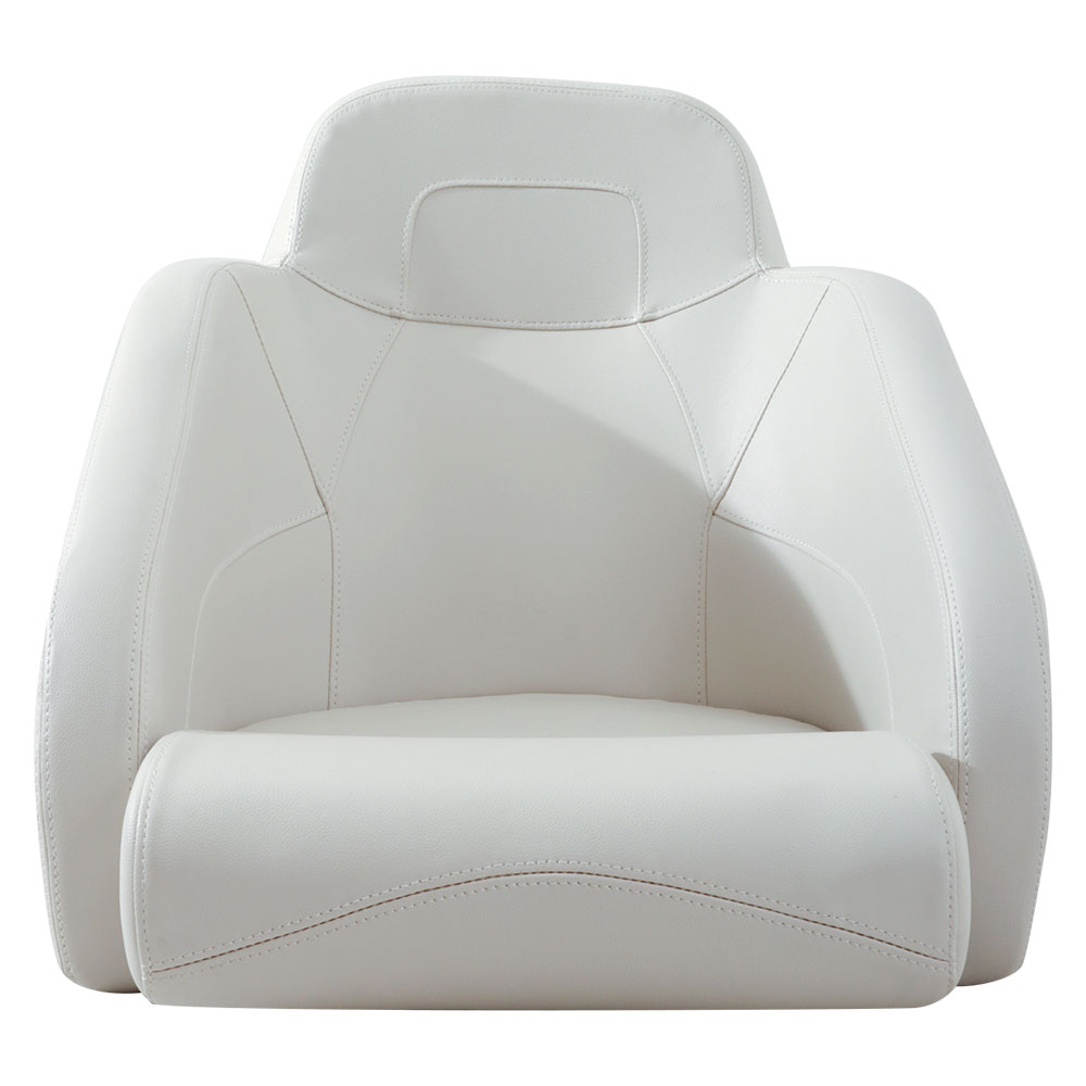 VETUS Queen Helm Seat with Flip-Up Squab White