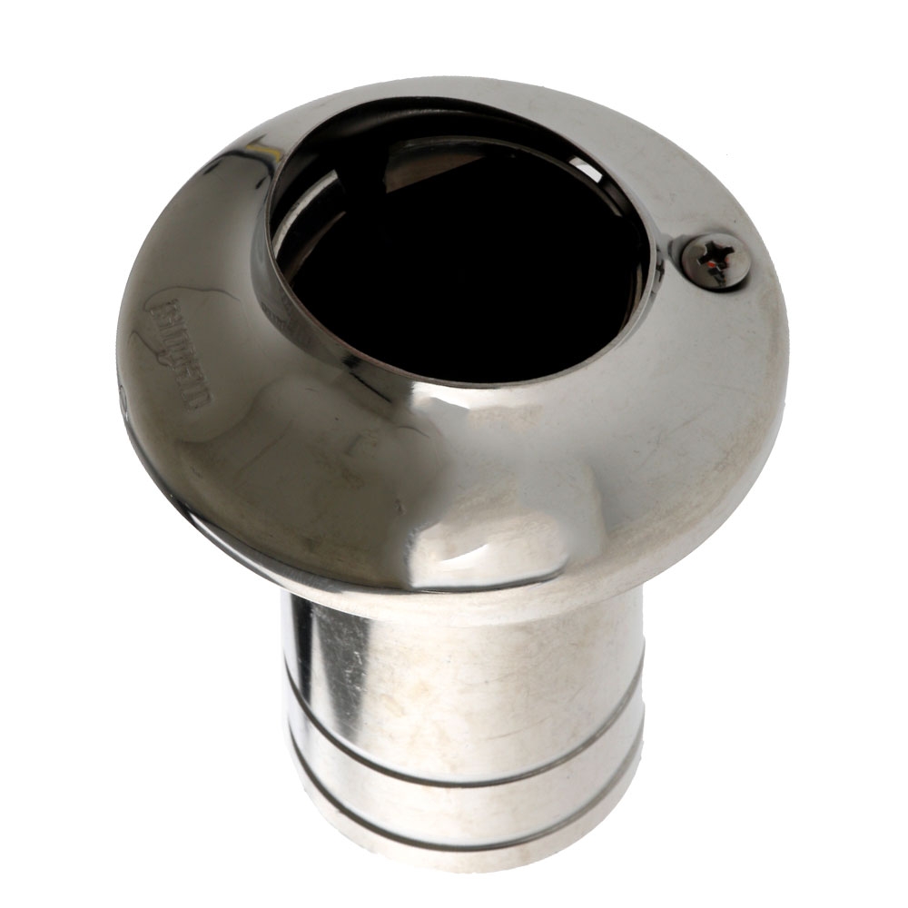 VETUS Stainless Transom Exhaust Connection with Check Valve 45mm ID