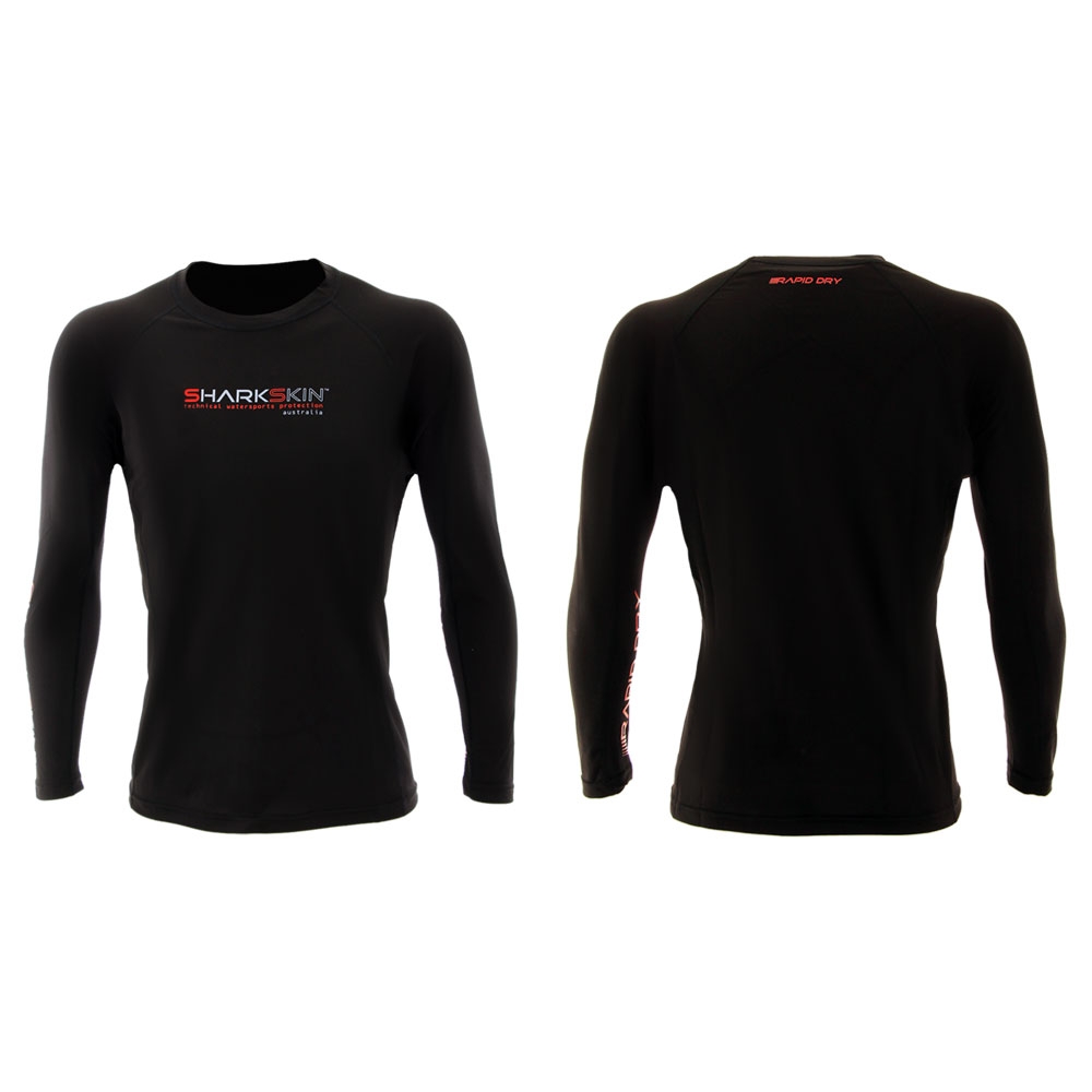 Sharkskin Rapid Dry UPF50+ Long Sleeve Top Black/Charcoal 3XL