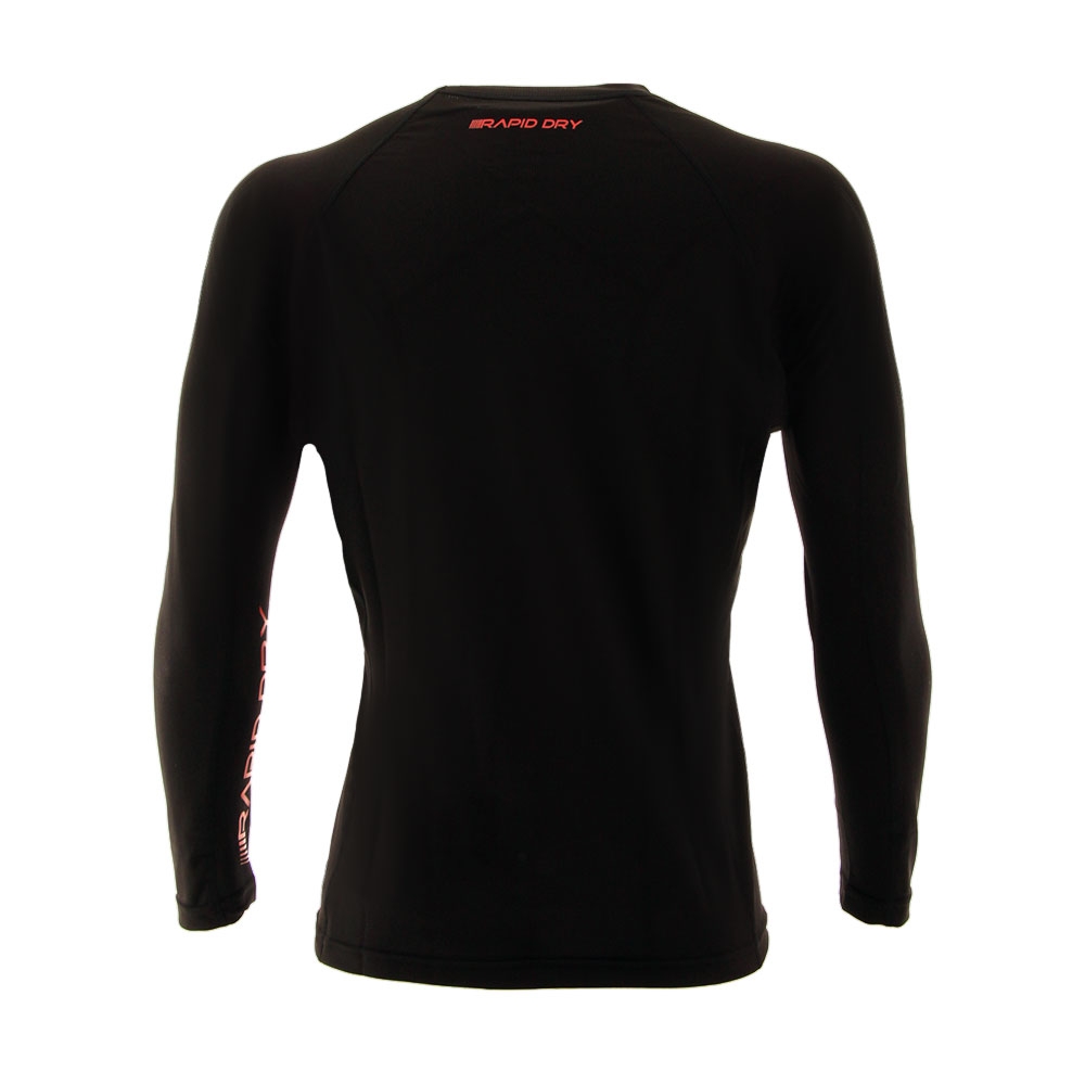 Sharkskin Rapid Dry Rashie UPF50+ Long Sleeve Top Black/Charcoal 