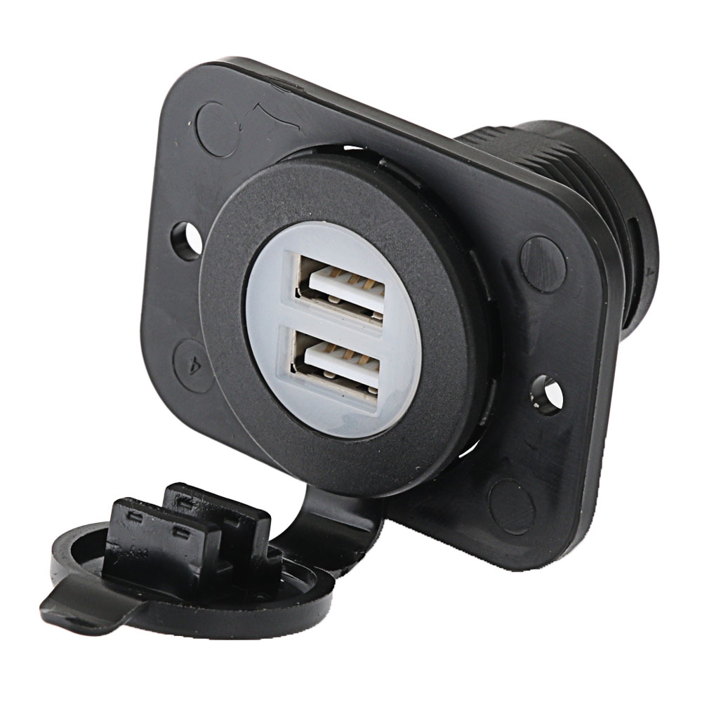 Marinco Dual USB Charger Receptacle 12-24V