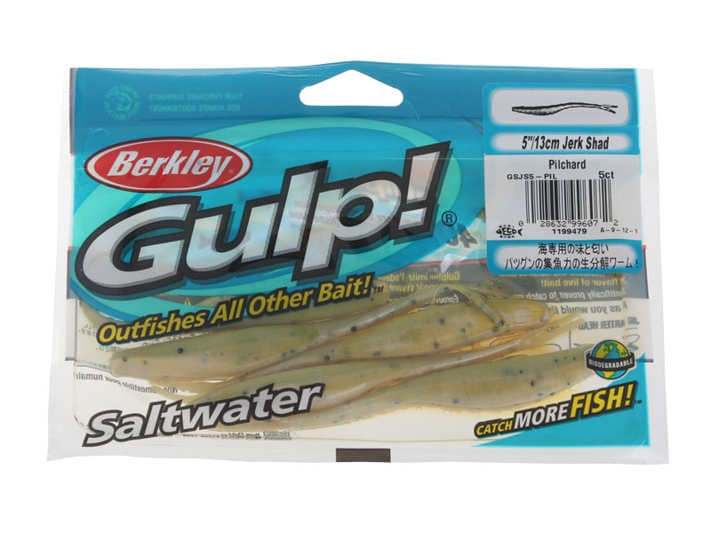 Berkley Gulp Jerk Shad Soft Bait 13cm Pilchard