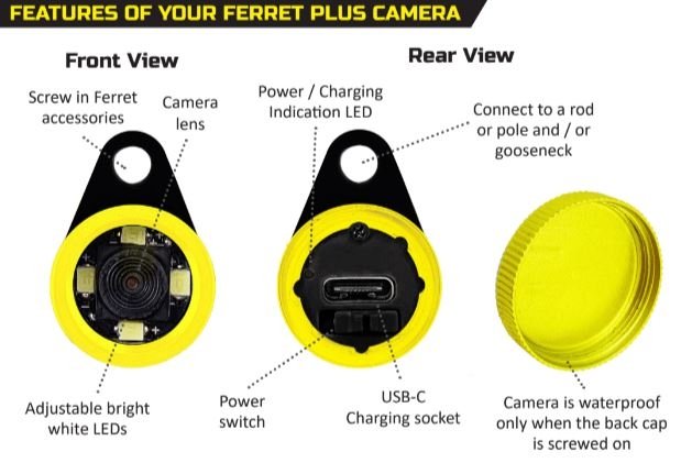 Ferret Plus IP67 WiFi Inspection Camera Kit