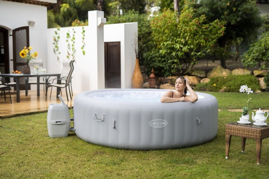 Lay-Z-Spa Grenada Airjet Portable Inflatable Spa Pool 2.36m 1350L