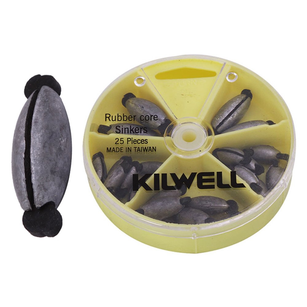 Kilwell Rubber Core Sinker Pack 25pc